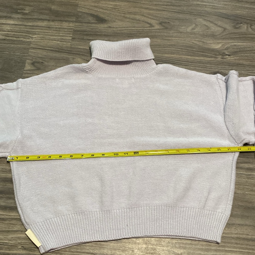 kendall & kylie cable cropped turtle neck sweater size large - Picture 4 of 9